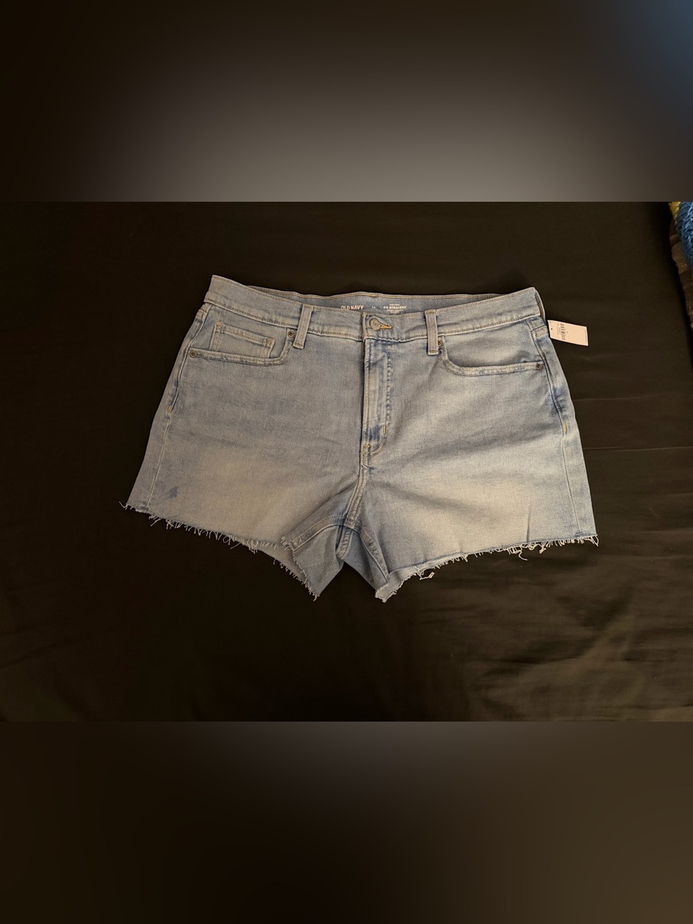 Women’s Old Navy High Waisted OG Straight Blue Denim Cutoff Shorts size 14 NWT